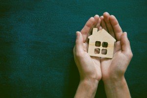 Una casa en un espacio pequeño